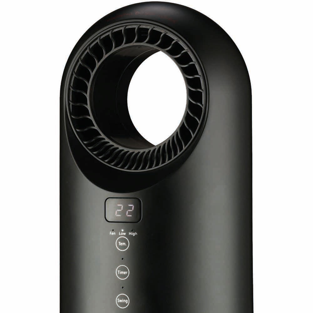 TCP 1500W Smart Wi-Fi Heating and Cooling Bladeless Black Fan Image 4