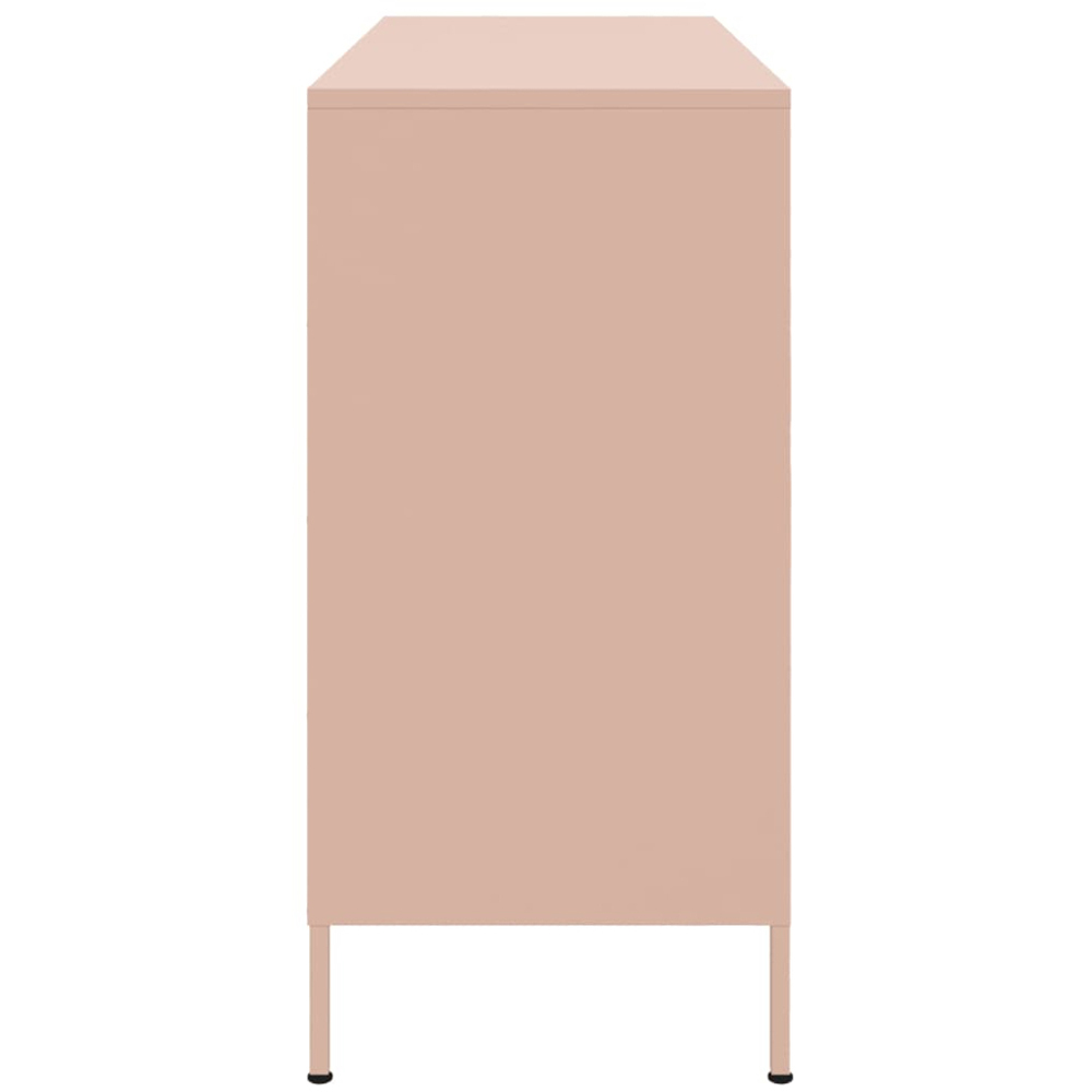 vidaXL 6 Door Pink Steel Sideboard Image 6