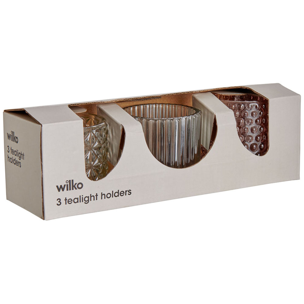 Wilko Luxury Tealight Holders Set of 3 Image 2