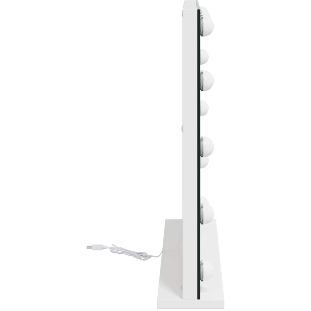 vidaXL LED White Vanity Mirror 50 x 10 x 44cm Image 5