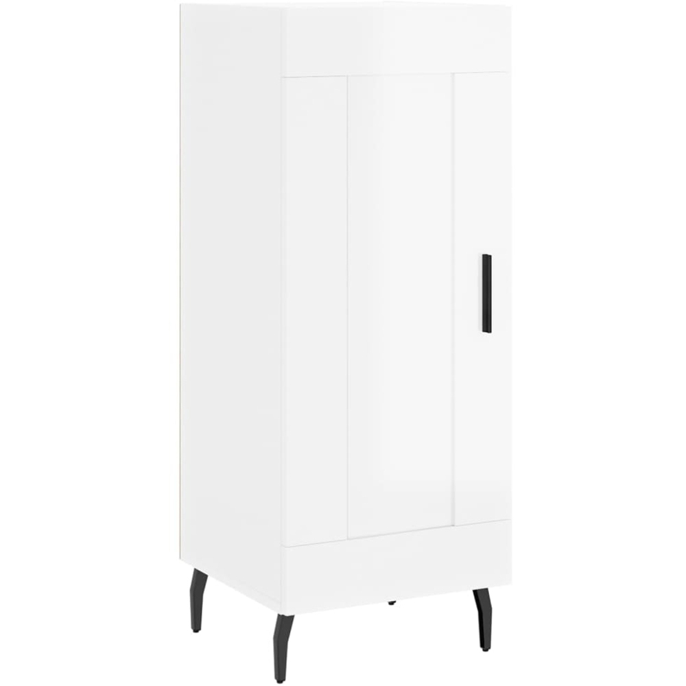 vidaXL Single Door High Gloss White Sideboard Image 2