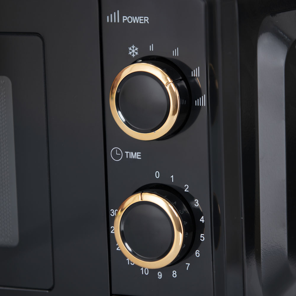 Tower T24029RG Black & Rose Gold Effect 17L Manual Microwave 700W Image 3
