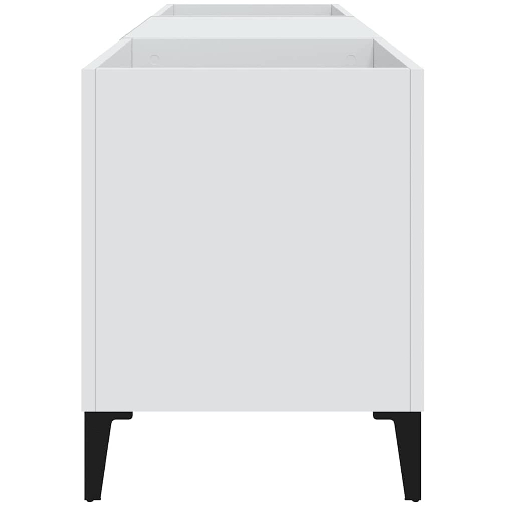 vidaXL 2 Shelf White Record Cabinet Image 5