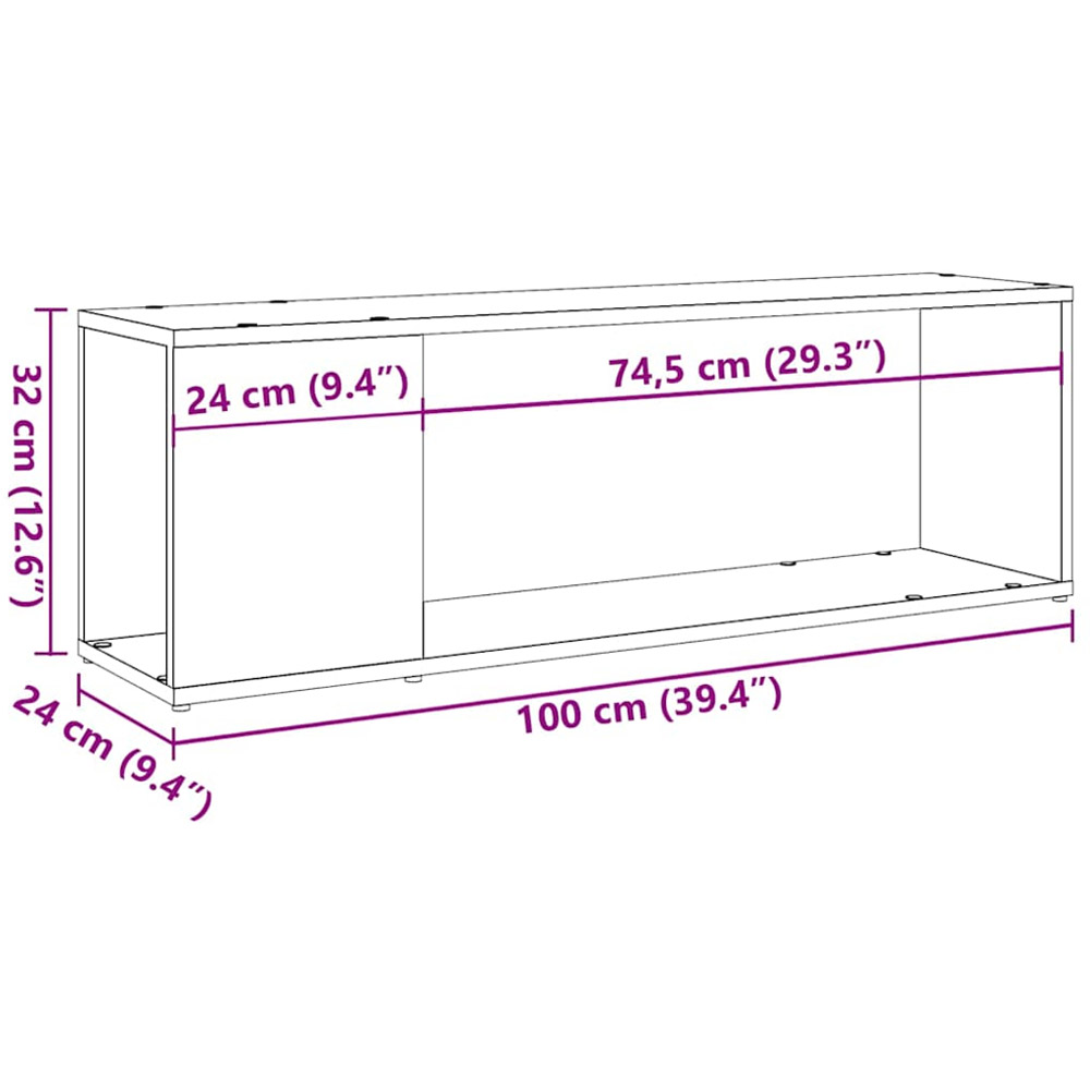 vidaXL Artisan Oak Wide TV Cabinet Image 9