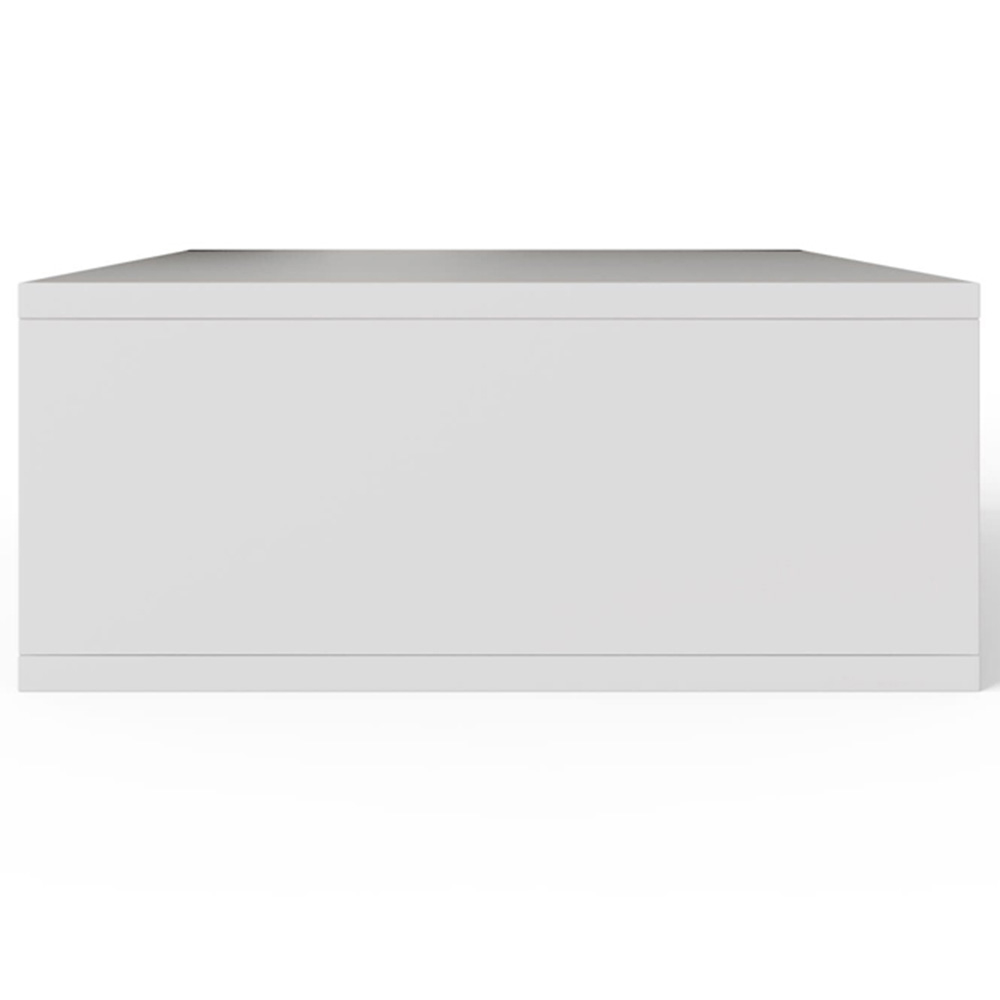 GFW Sienna Single Drawer White Ribbed Wall Mounted Bedside Table Image 5