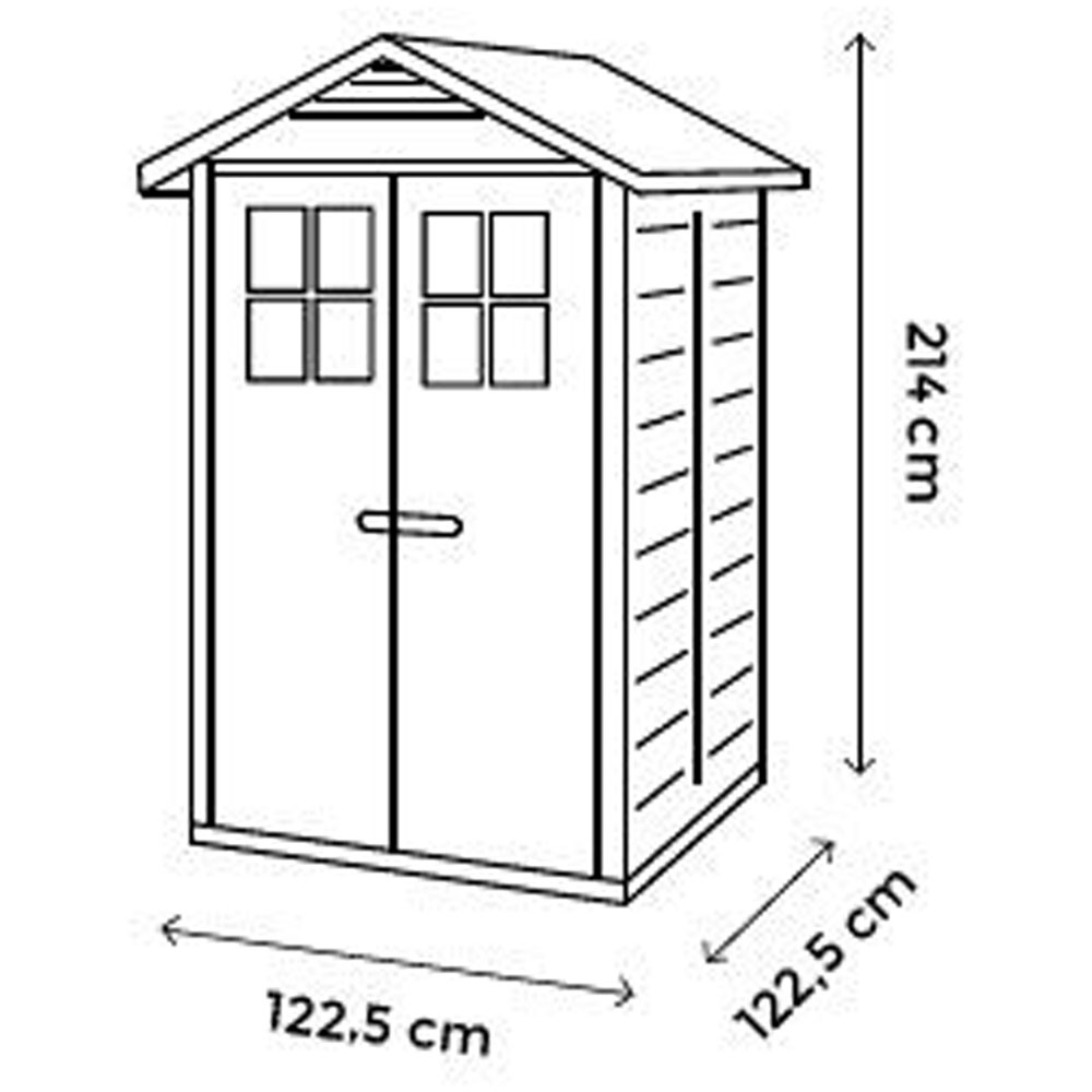 Shire 4 x 4ft Tuscany Evo 120 Plastic Garden Shed Image 4