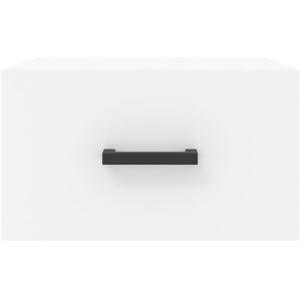 vidaXL Singe Drawer White Wall Mounted Bedside Table Image 5