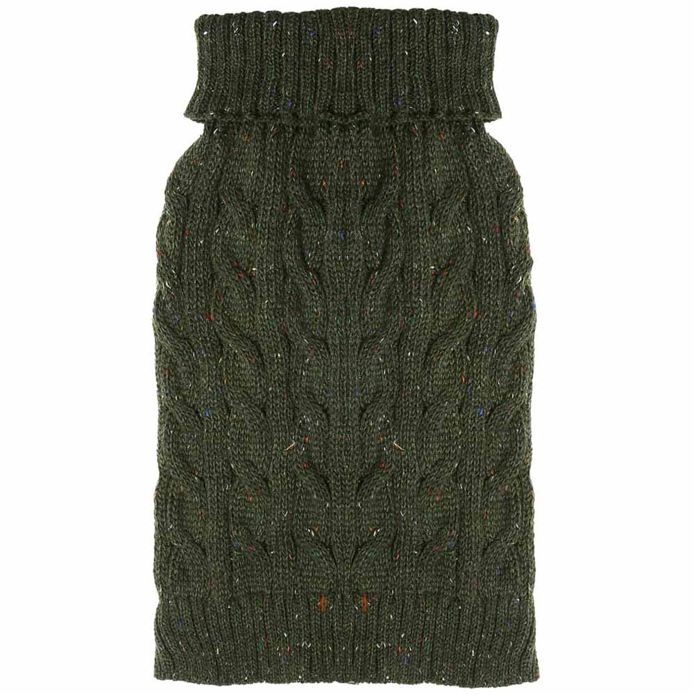 Charlton Cable Knit Woodland Dog Jumper  XX-Small Image