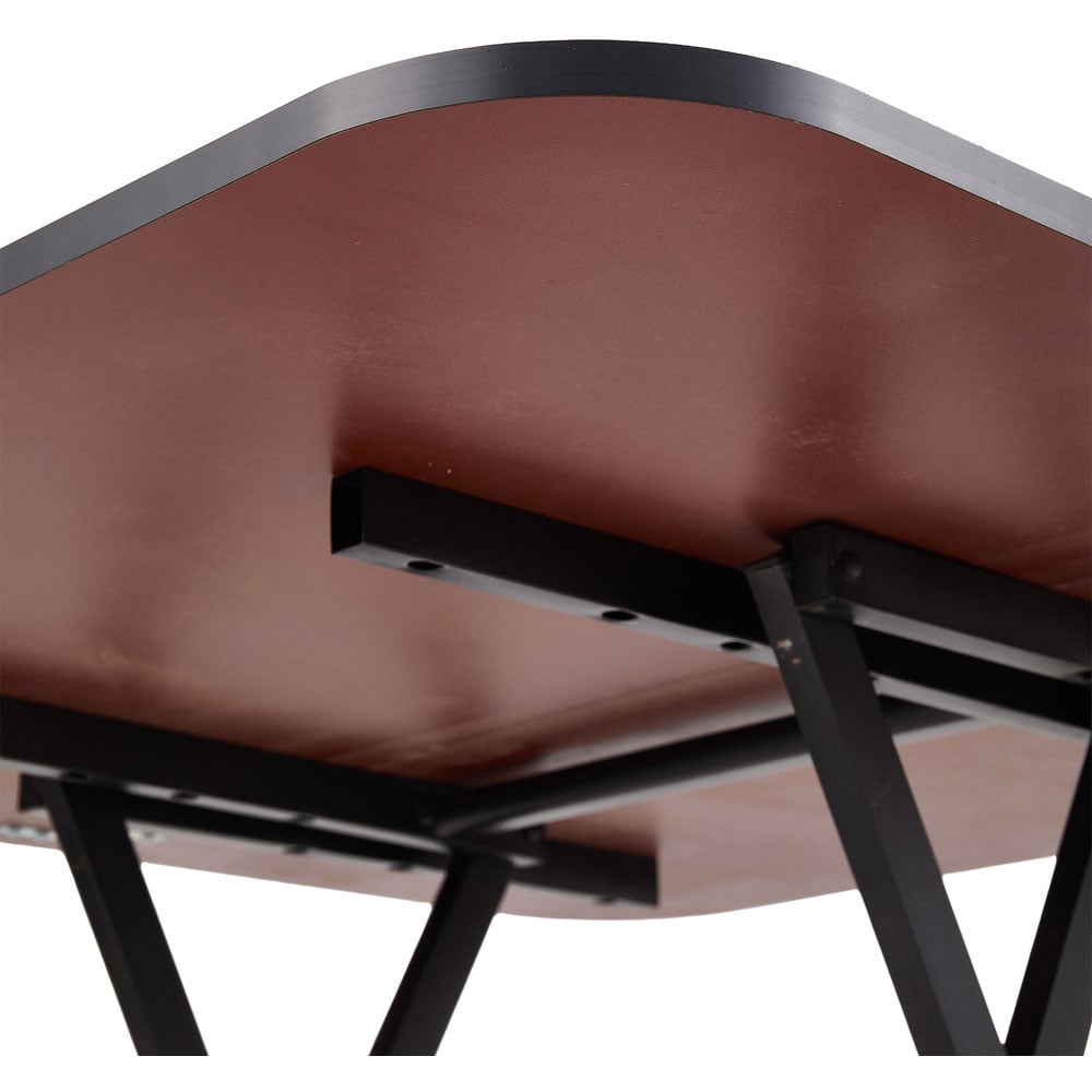 Living and Home 2 Seater Black Foldable MDF Dining Table Image 3