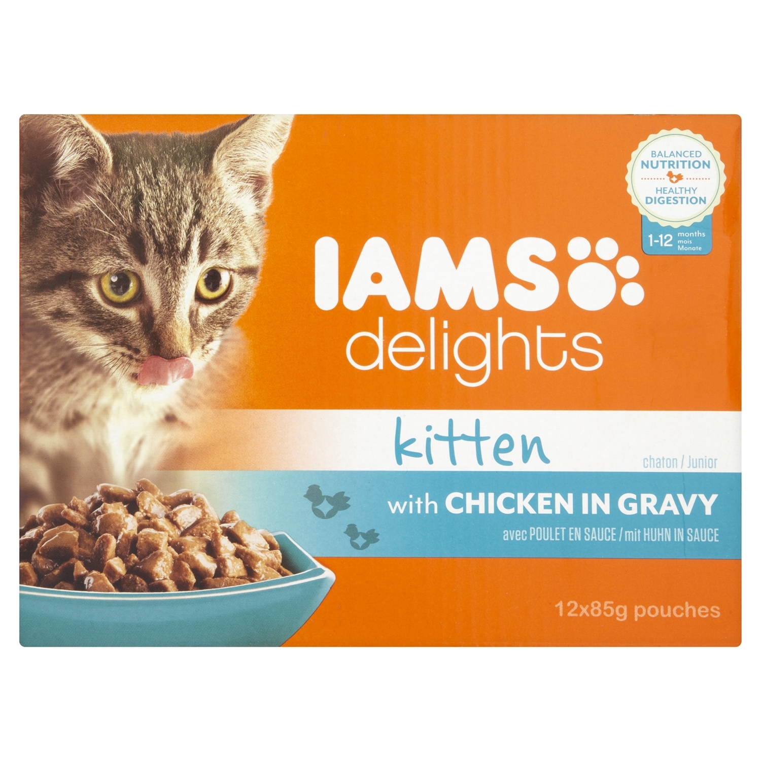 Iams Delights Chicken in Gravy Cat Food 12 Pack Image
