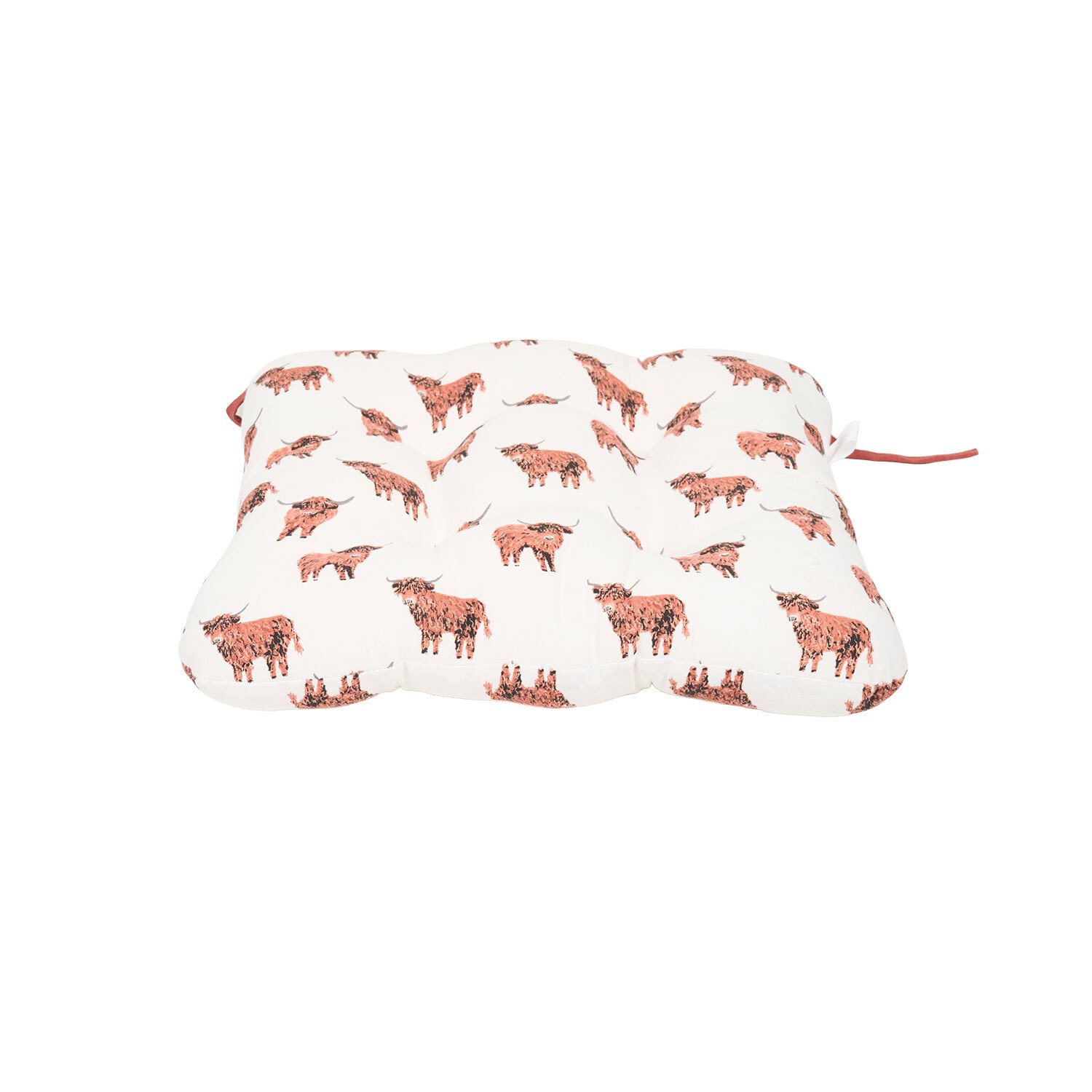 Highland Cow Seat Pad White Image 5