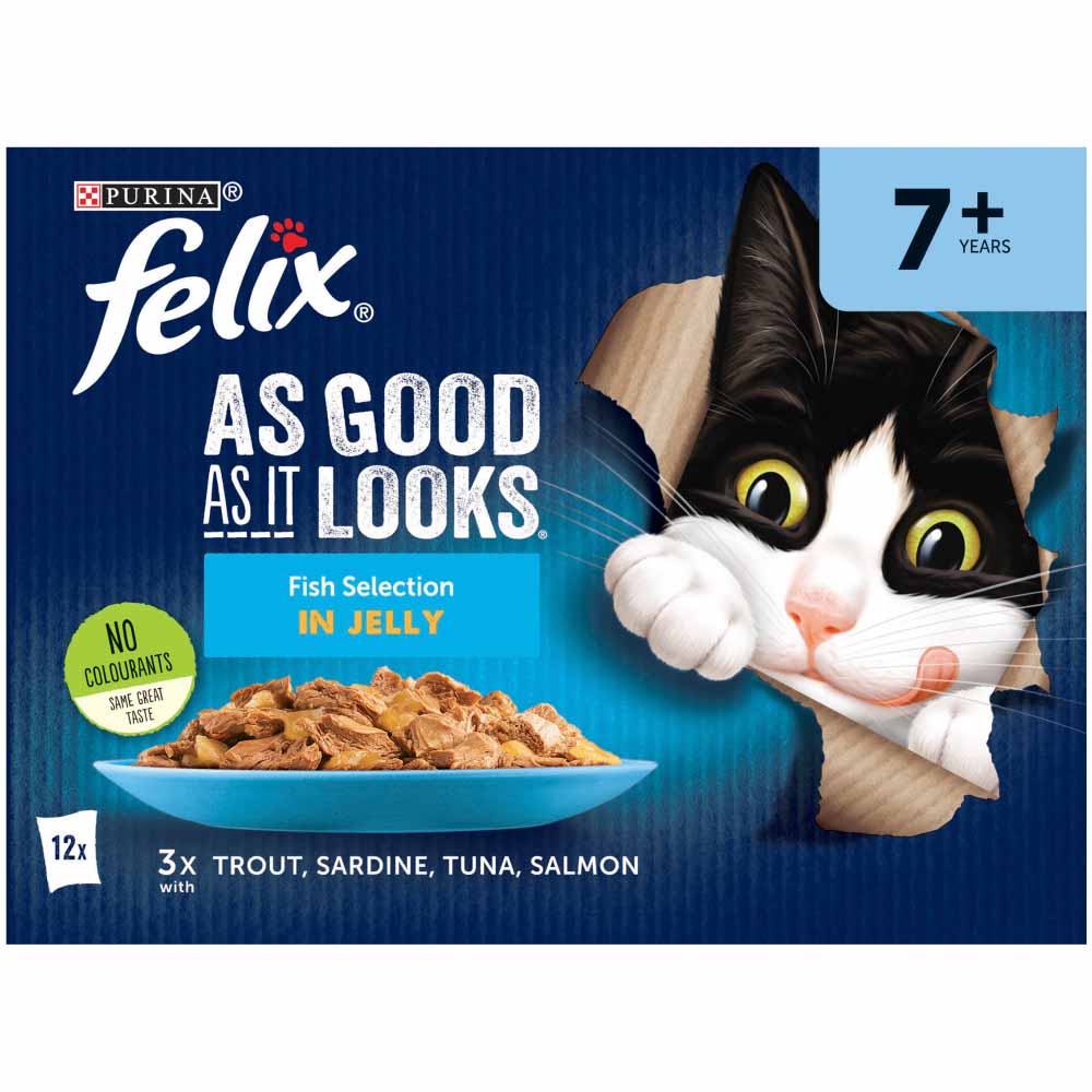 Felix As Good As It Looks Senior Cat Food Fish 12 x 100g Image 2