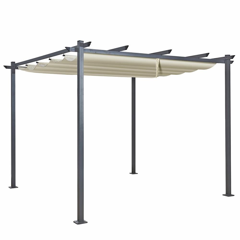 Oseasons Acorn 3 x 3m Creamy White Square Pergola Image 2