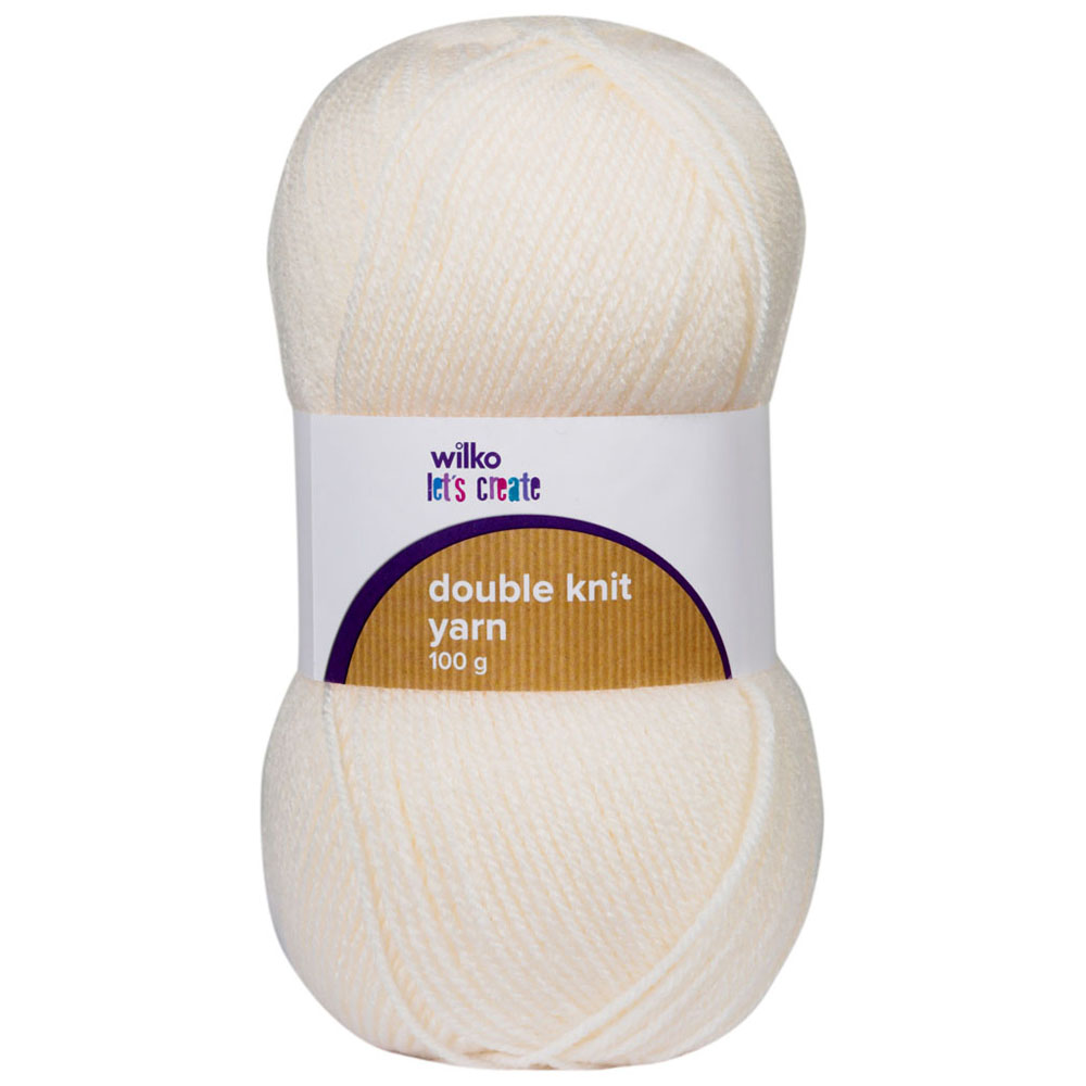 Wilko Double Knit Yarn Cream 100g Image 1