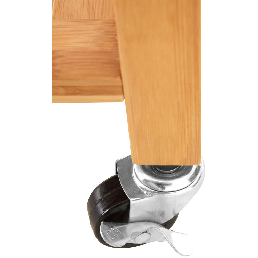 Premier Housewares Bamboo Kitchen Trolley with One Drawer Image 9