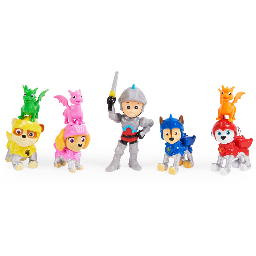 Paw Patrol Rescue Knights Ryder and Pups Figure Gift Pack Image 1