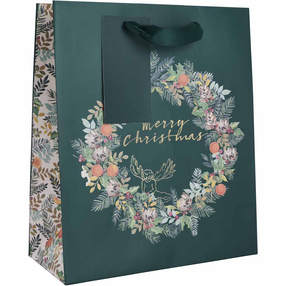 Wilko Rococo Wreath Medium Gift Bag Image 1