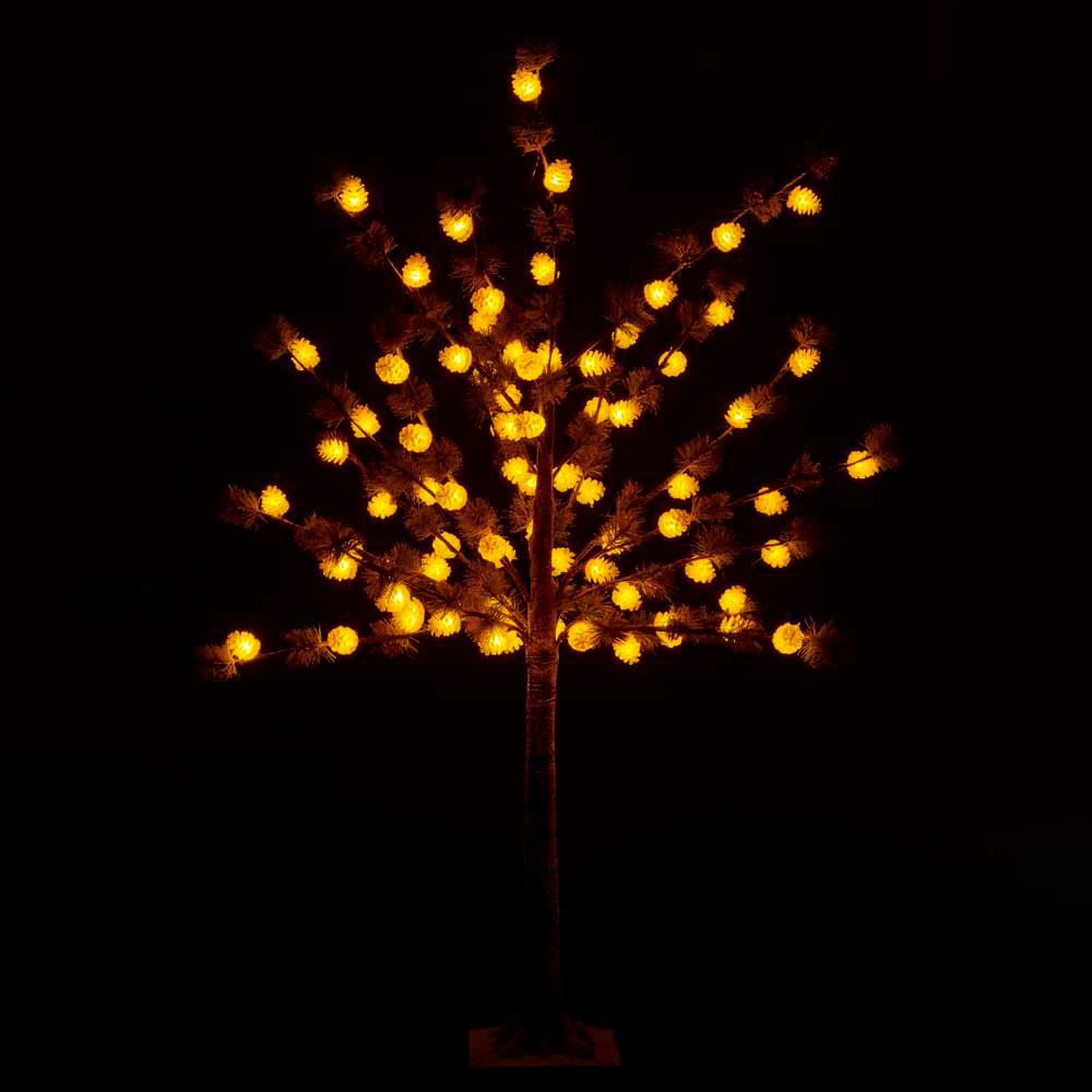 Wilko 4ft Light Up Cones and Spruce Twig Tree Image 1