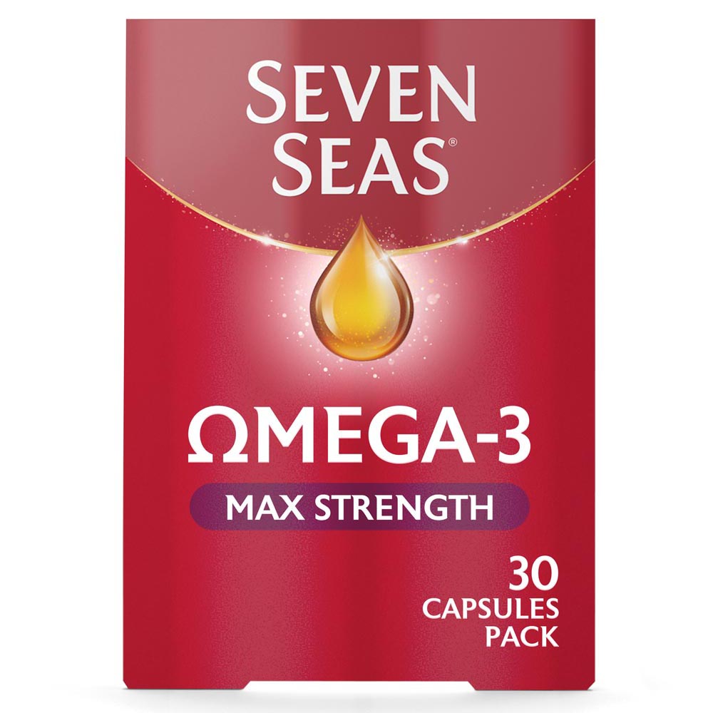 Seven Seas Omega-3 Max Strength with Vitamin D 30 Capsules Image 1