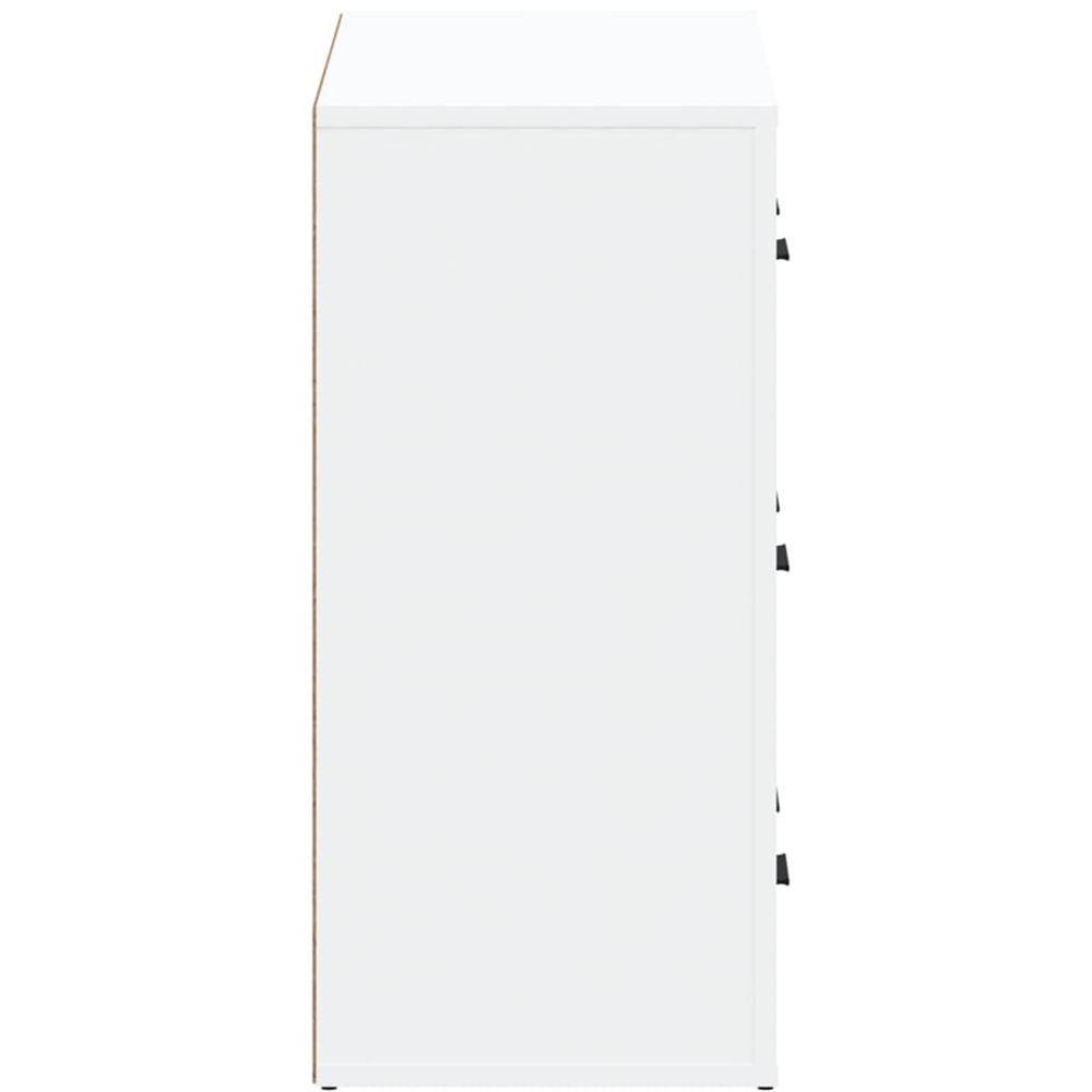 vidaXL 3 Drawer White Sideboard Set of 2 Image 6