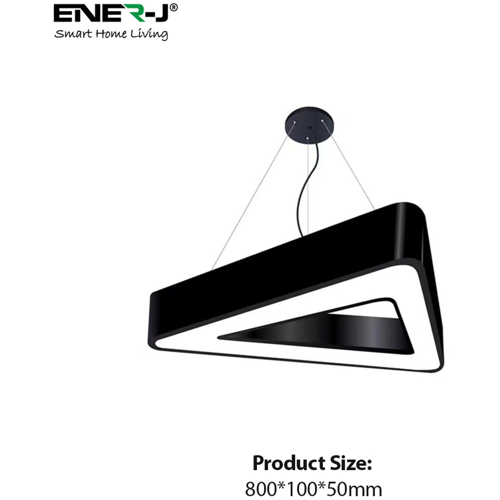 ENER-J Cool White LED 36W 6500K Hollow Triangle Geometric Pendant Light Image 5