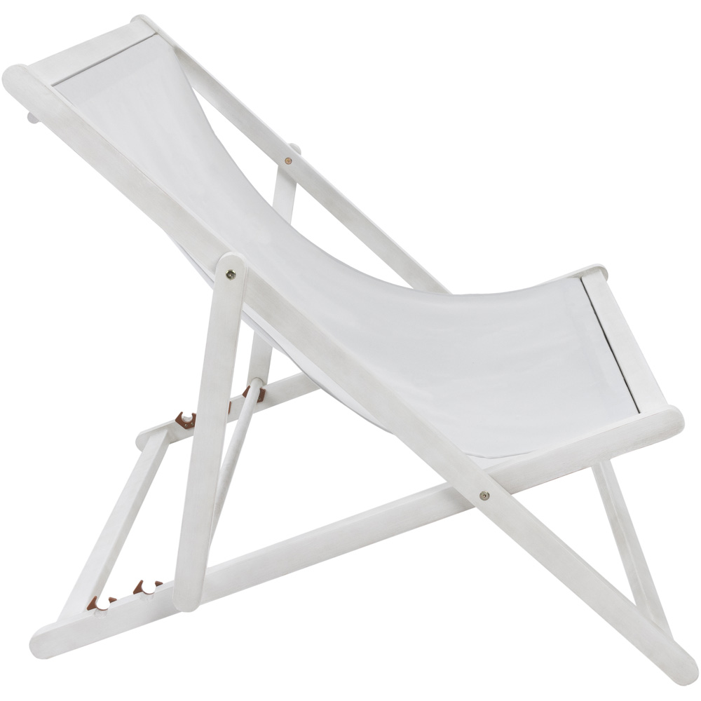 Charles Bentley FSC Eucalyptus Washed Wood Double Deck Chair Image 4
