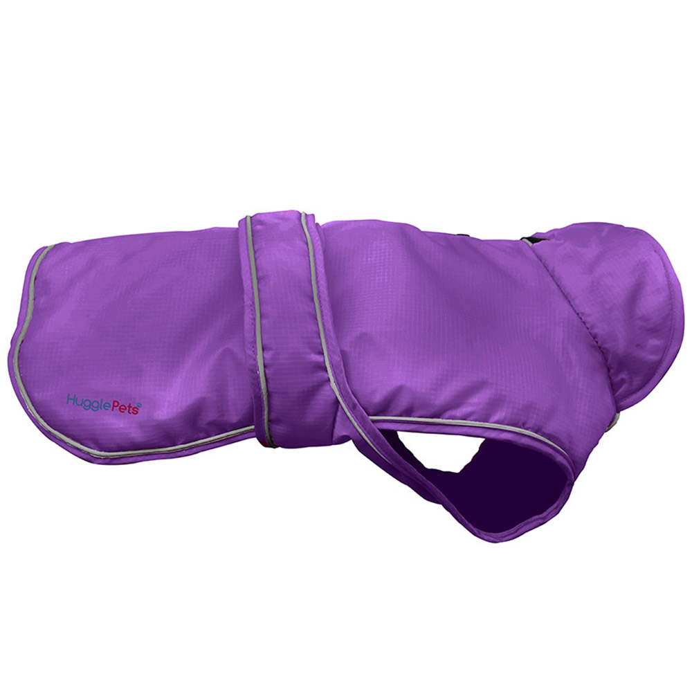 HugglePets Large Arctic Armour Waterproof Thermal Purple Dog Coat Wilko