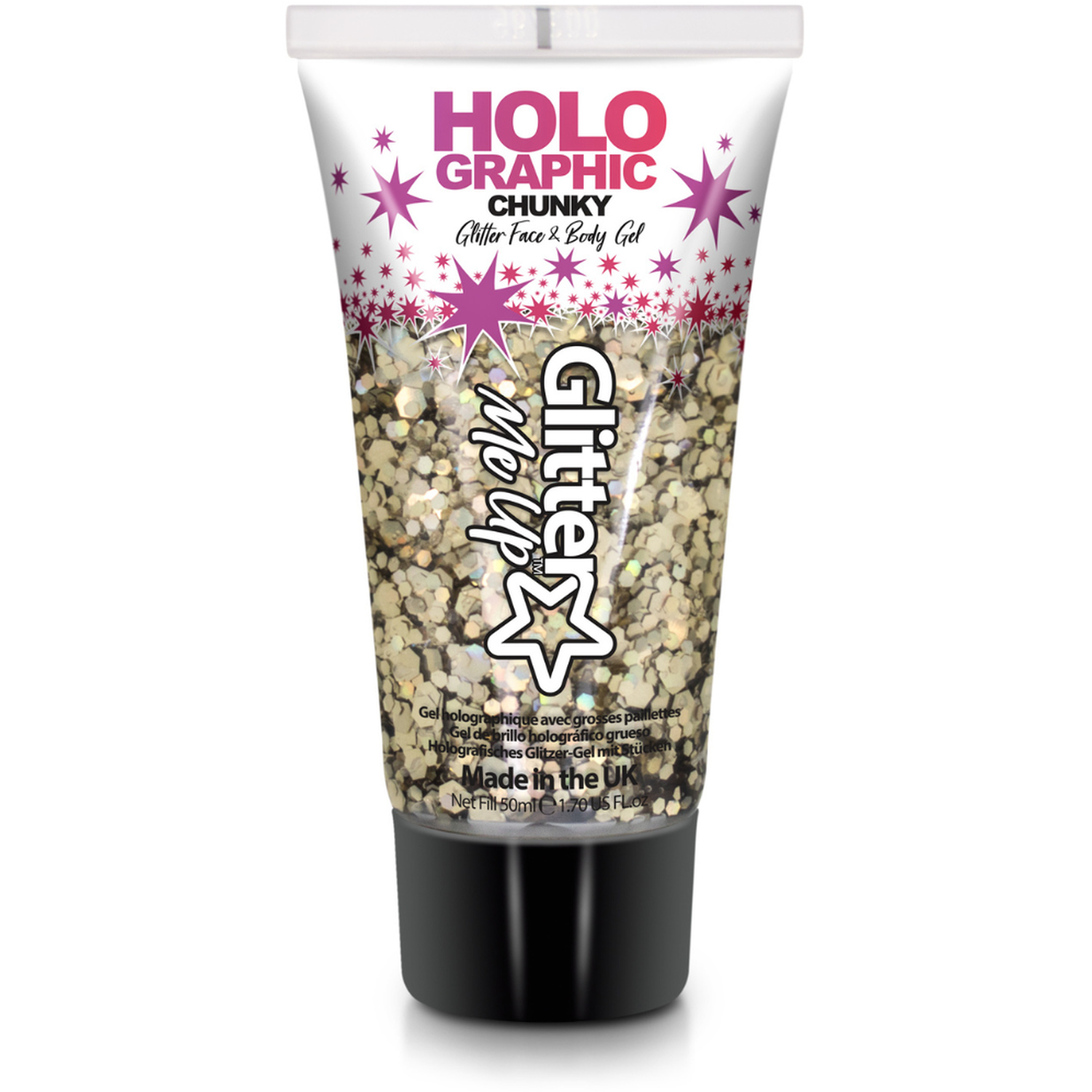 Holo Graphic Golden Girl Glitter Face Paint 50ml Image