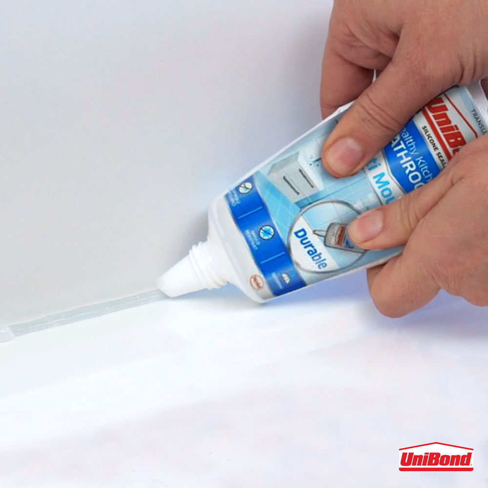 UniBond Translucent Anti Mould Kitchen and Bathroom Sealant Tube 147g Image 2