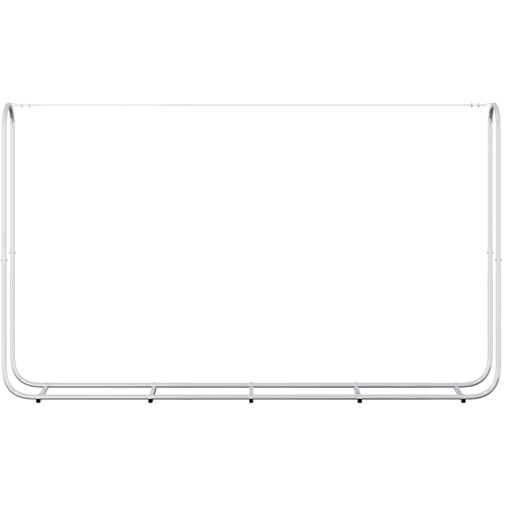 vidaXL Galvanised Steel Wire Silver Firewood Rack 250 x 25 x 150cm Image 3