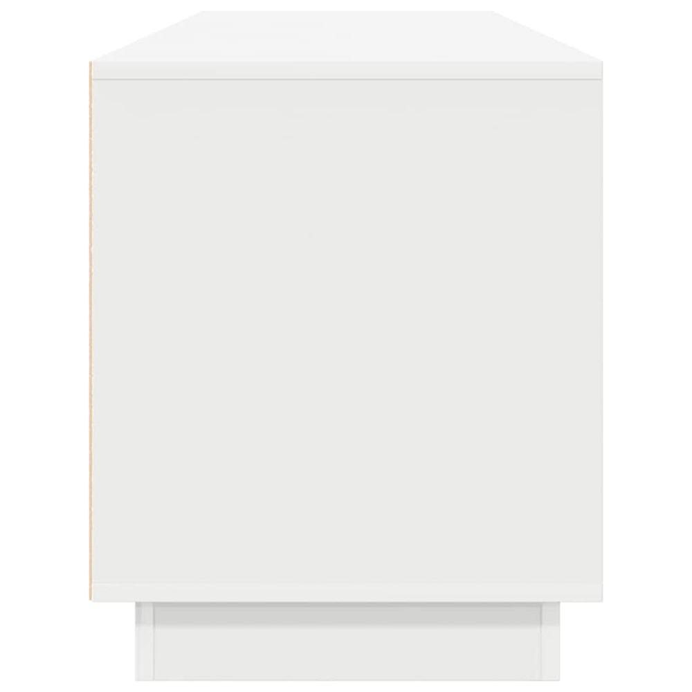 vidaXL 4 Door 2 Drawer White LED TV Cabinet Image 8