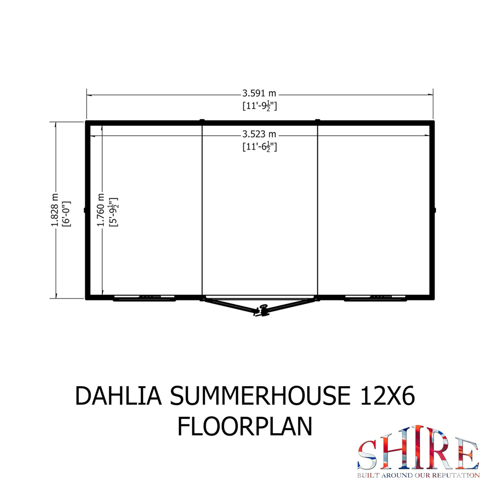 Shire GB Dahlia 12 x 6ft Summerhouse Image 8