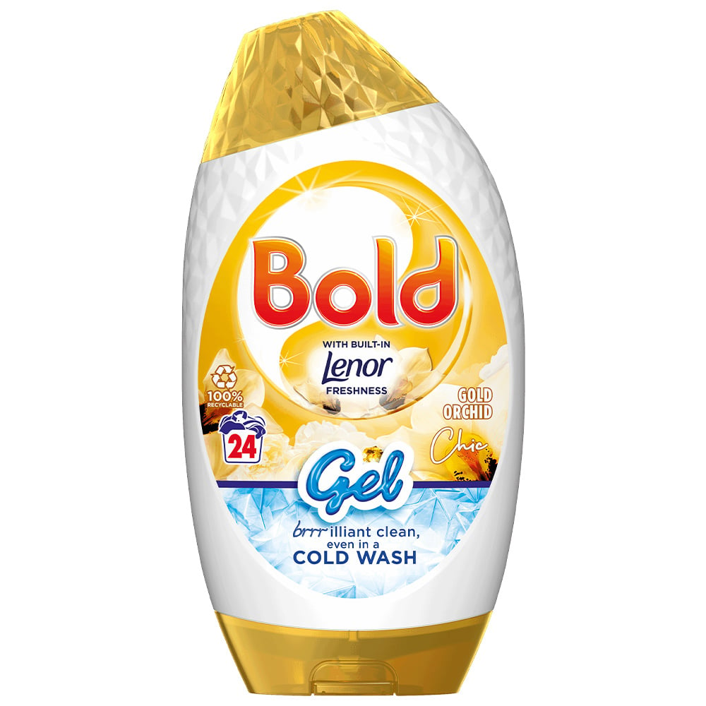 Bold 2 in 1 Gold Orchid Washing Liquid Gel 24 Washes Case of 6 x 840ml Image 2