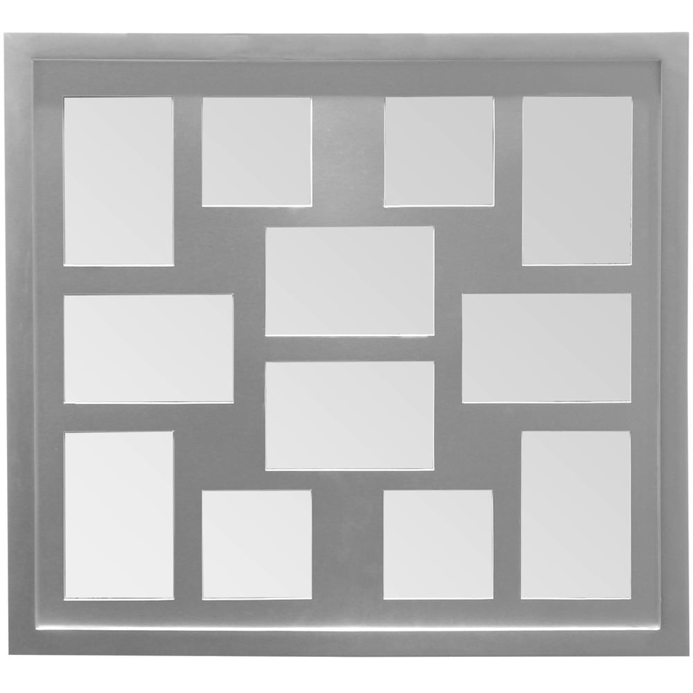 Premier Housewares Silver 12 Photo Multi Photo Frame Image 1