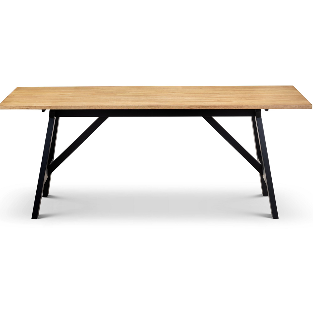 Julian Bowen Hockley 4 Seater Dining Table Black and Oak Image 3