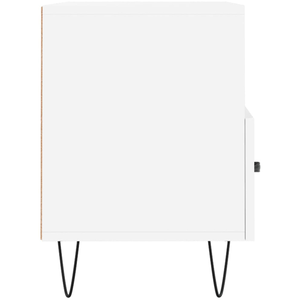 vidaXL 2 Drawer 2 Shelf White TV Cabinet Image 7