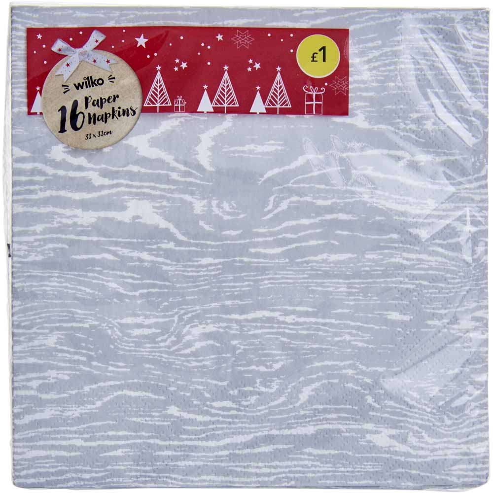 Wilko Midwinter Napkins 16 pack Wilko