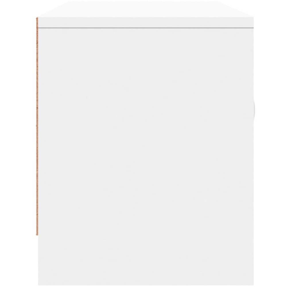 vidaXL 2 Door 2 Shelf White Large TV Cabinet Image 7