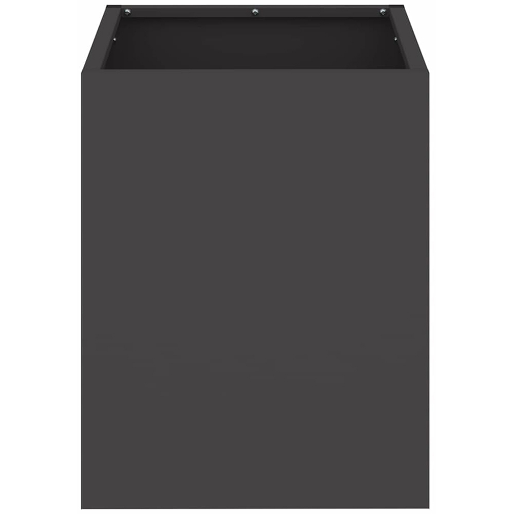 vidaXL Black Cold Rolled Steel Garden Planter 40 x 32 x 32cm Image 4