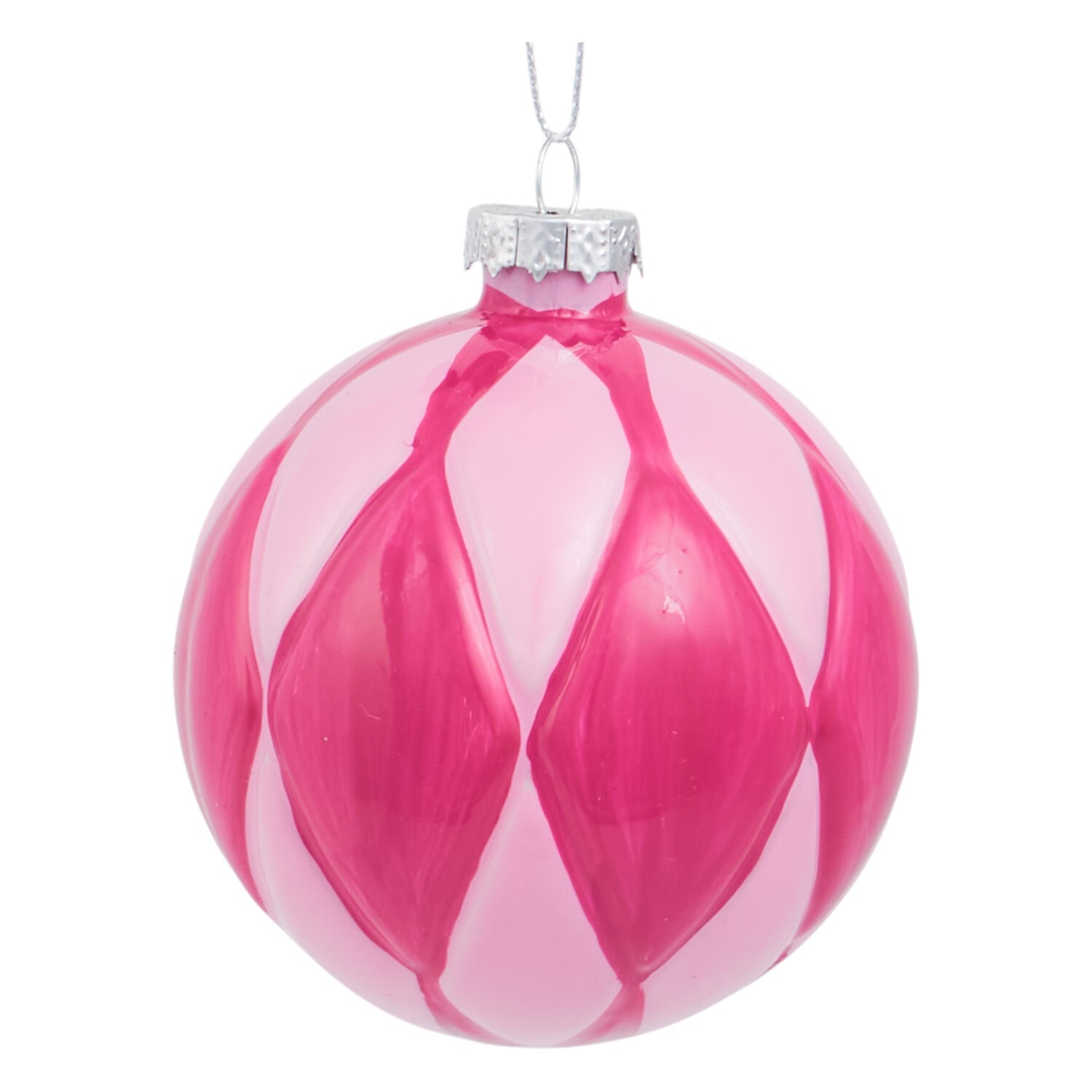 Two Tone Pink Geometric Bauble Image 3