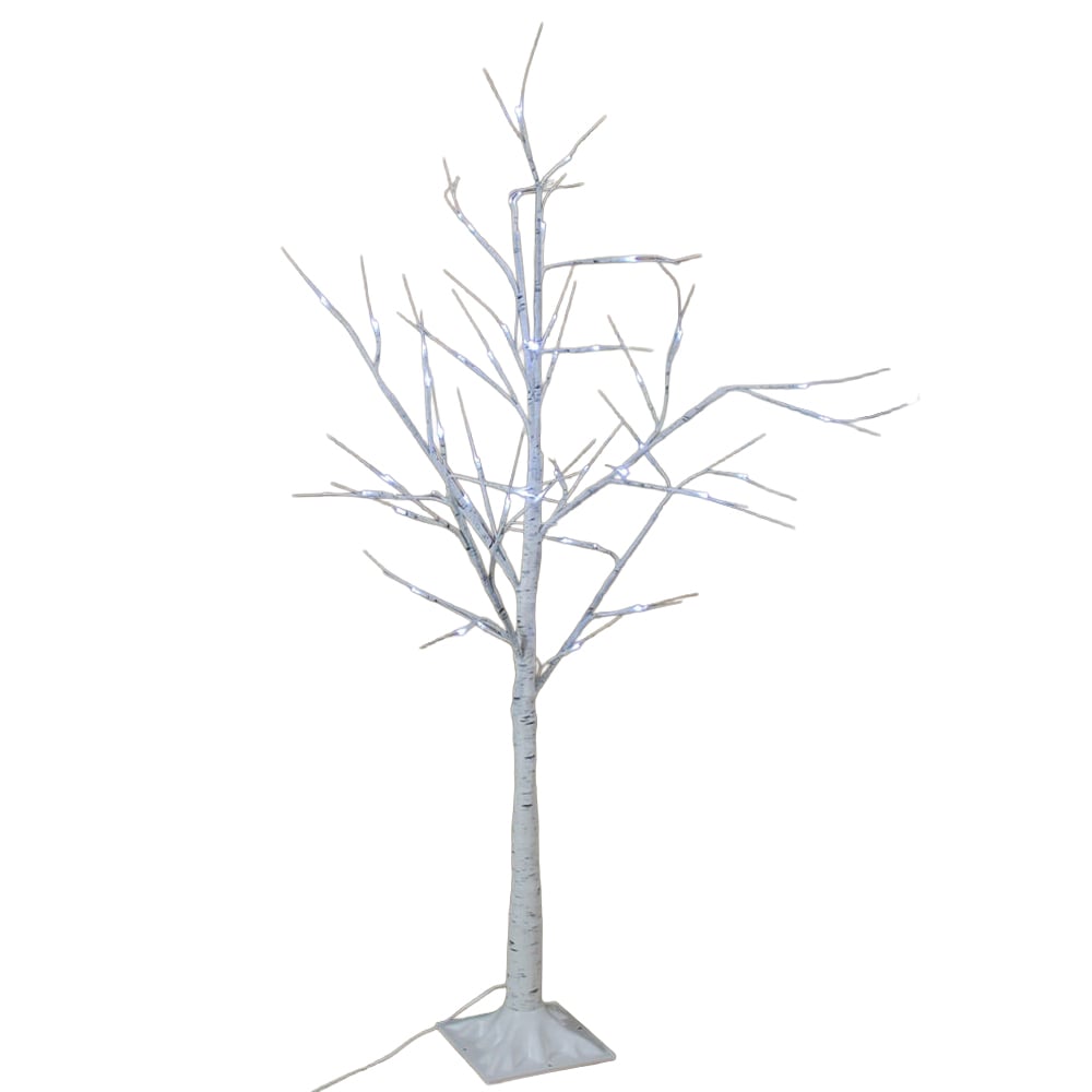 Samuel Alexander Ice White LED Pre Lit Outdoor Birch Artificial Christmas Tree 8ft Image 1