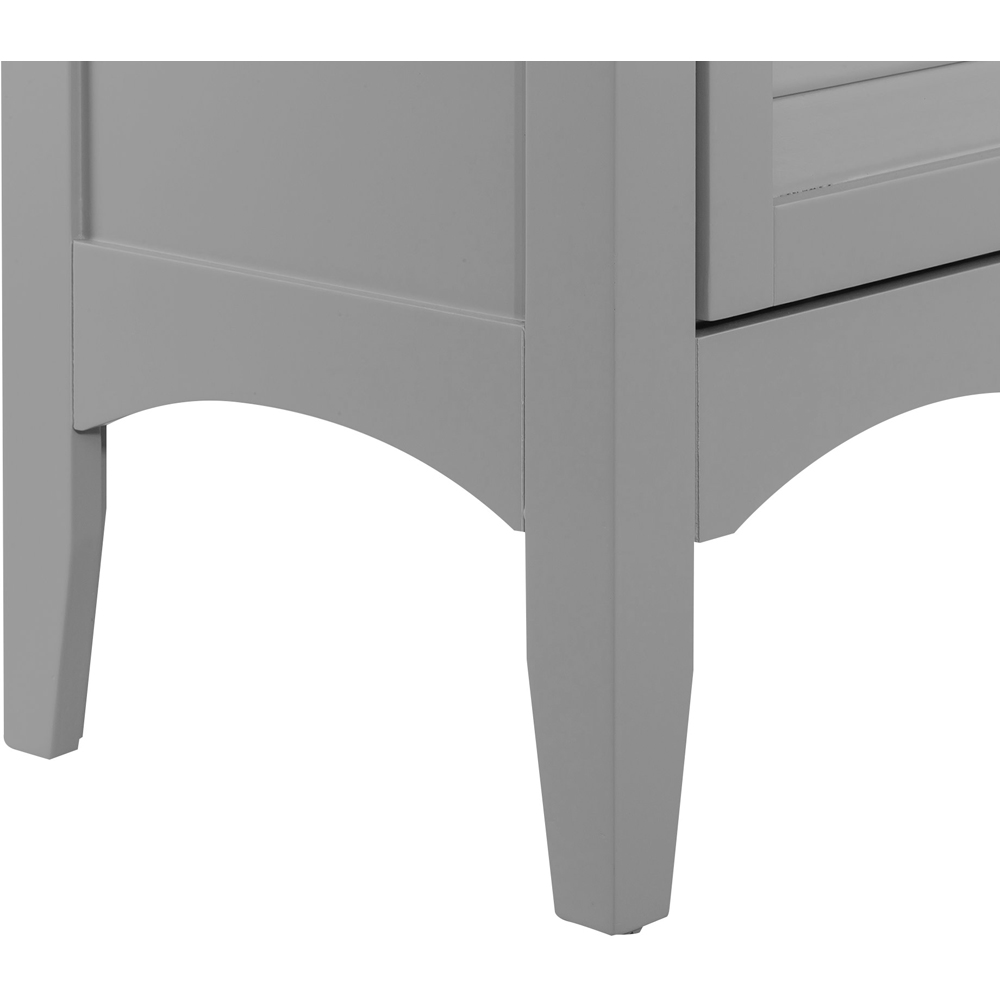 Teamson Home Glancy 2 Door Grey Linen Tower Cabinet Image 4
