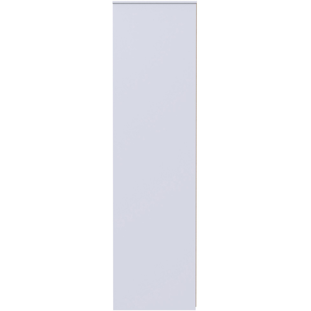 Crowndale Monaco 2 Door 2 Drawer Grey Gloss and White Tall Wardrobe Ready Assembled Image 4