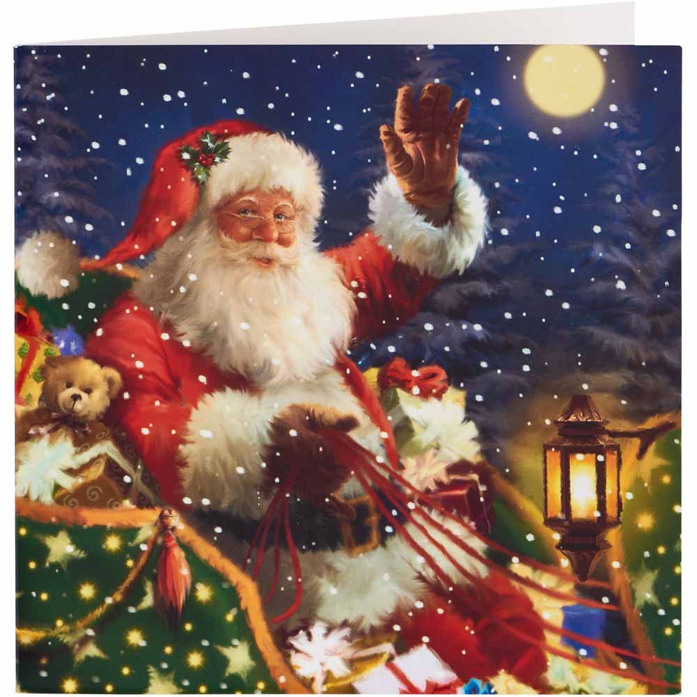Wilko Traditional Santa Christmas Cards 15 Pack Image 2