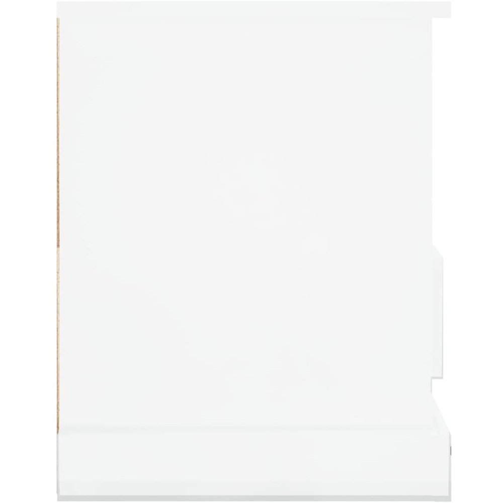 vidaXL 2 Drawer 2 Shelf High Gloss White TV Cabinet Image 5