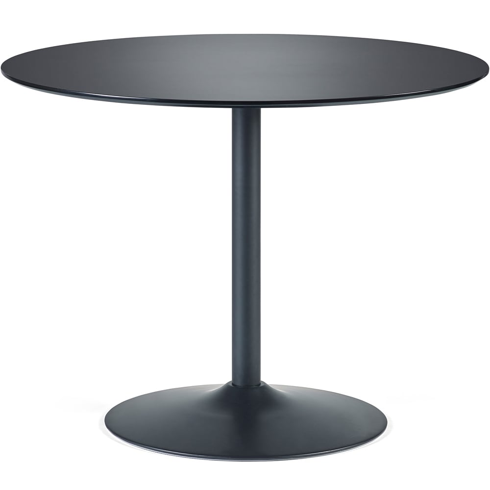 Julian Bowen Nero 4 Seater Round Dining Table Black Image 2