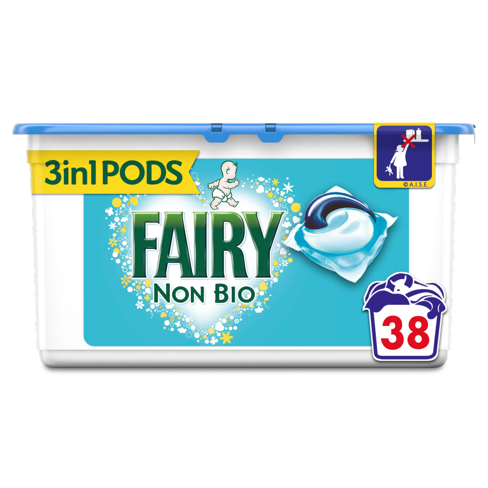 Fairy Non Bio Pods 38 Washes Wilko