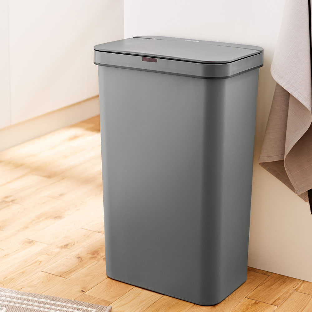 Tower Grey Rectangular Sensor Bin 50L Image 2