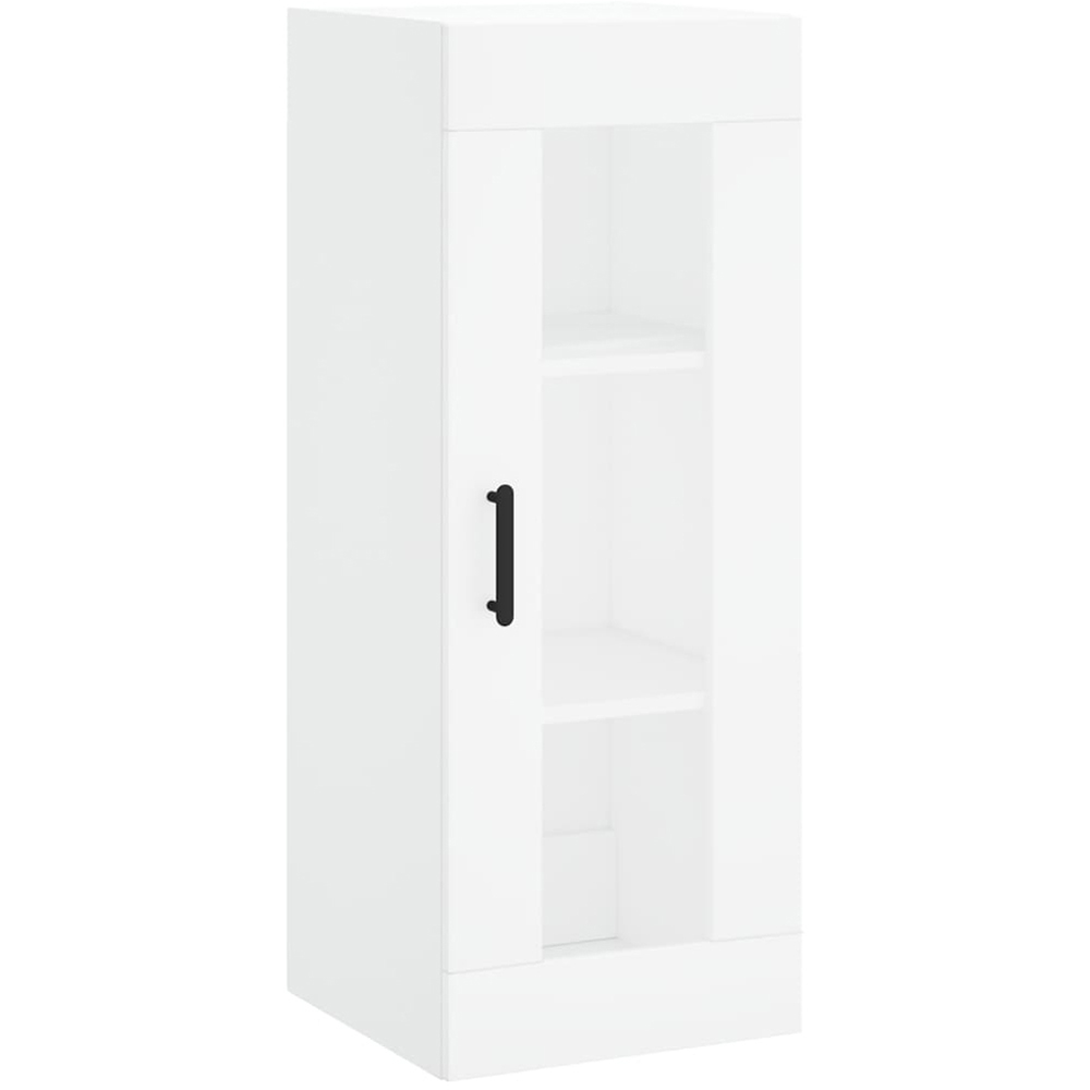 vidaXL Single Door 3 Drawer White Highboard with Metal Legs Image 7