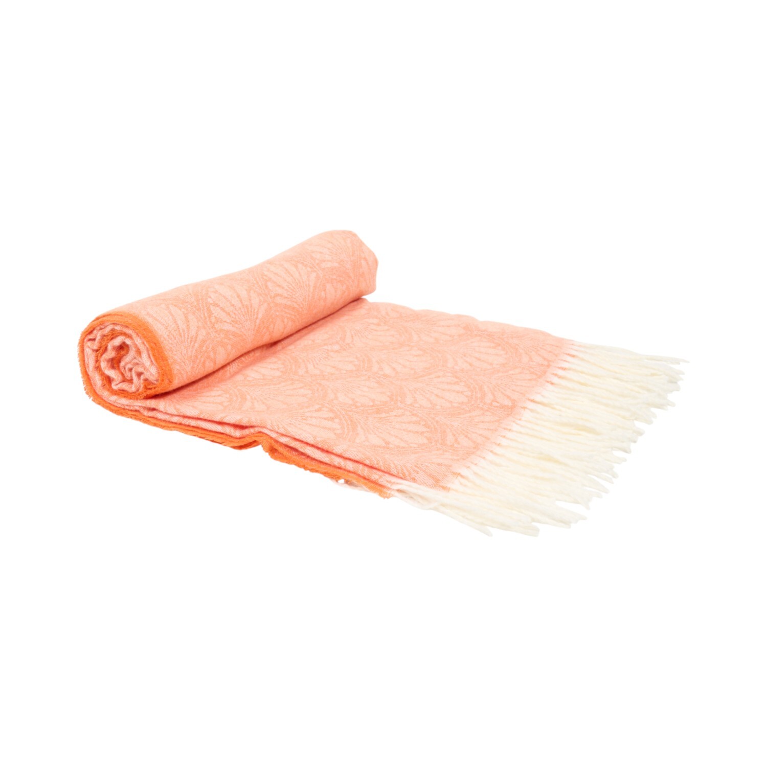 Tallulah Jacquard Throw Orange Image 3